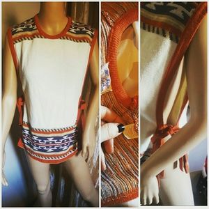 1970s tapestry tie style shirt